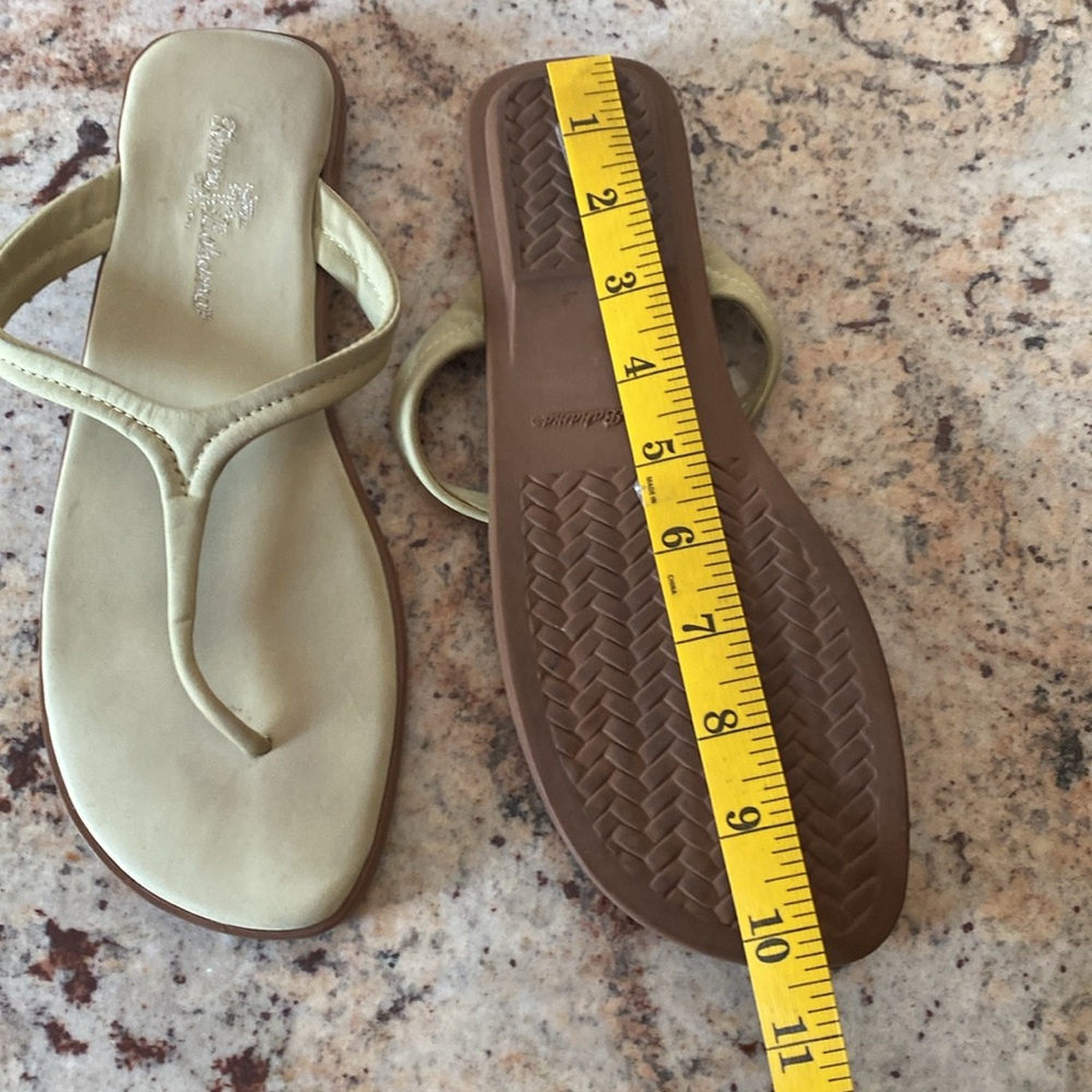 TOMMY BAHAMAS LEATHER FLIP FLOPS . - Picture 5 of 7
